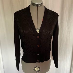 Ted Baker Black Button-Front Cardigan, size 2 (Med)